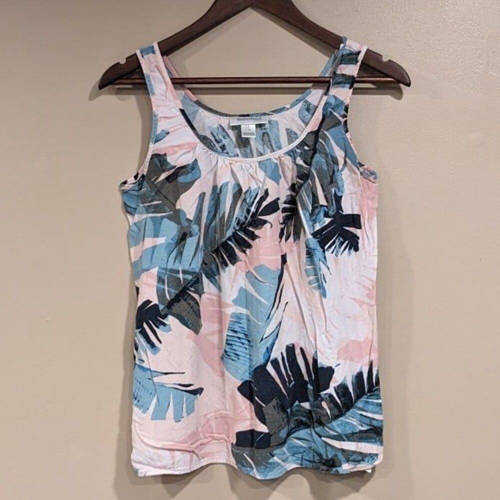 Motherhood Maternity Floral Tank Top Womens S Tropical Beach Resort Vacation